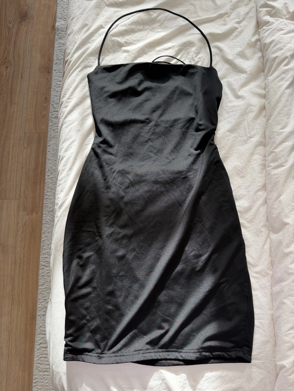 Black Halter Mini Dress - Classic Evening Style